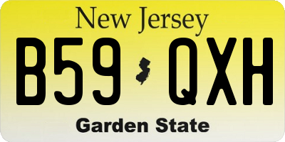 NJ license plate B59QXH