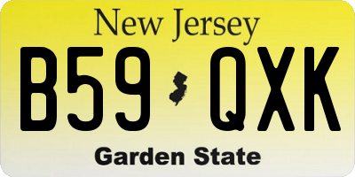 NJ license plate B59QXK