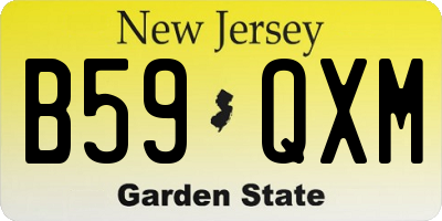 NJ license plate B59QXM