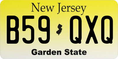 NJ license plate B59QXQ