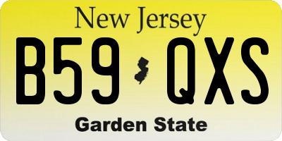NJ license plate B59QXS