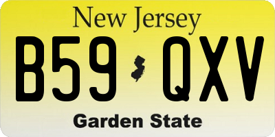 NJ license plate B59QXV