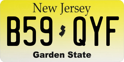 NJ license plate B59QYF