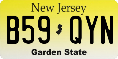 NJ license plate B59QYN