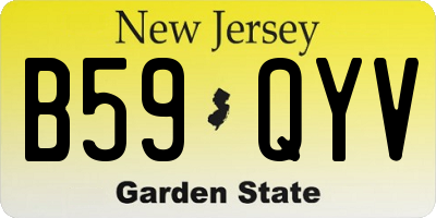 NJ license plate B59QYV