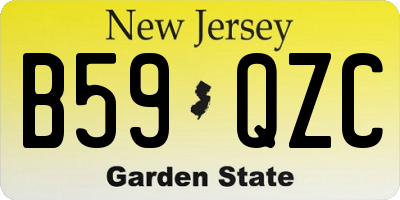 NJ license plate B59QZC