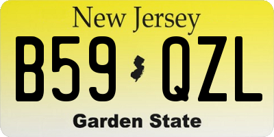 NJ license plate B59QZL