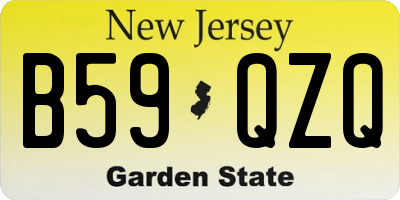 NJ license plate B59QZQ