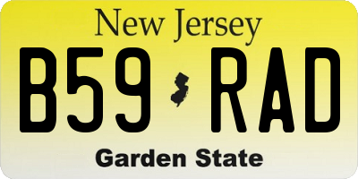 NJ license plate B59RAD