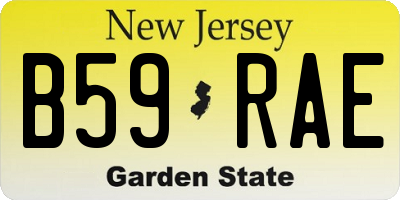 NJ license plate B59RAE