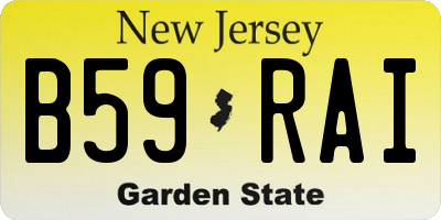 NJ license plate B59RAI