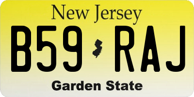 NJ license plate B59RAJ