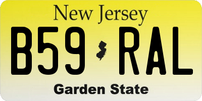 NJ license plate B59RAL
