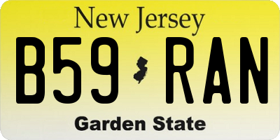 NJ license plate B59RAN