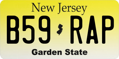 NJ license plate B59RAP