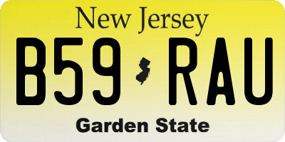 NJ license plate B59RAU