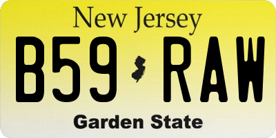 NJ license plate B59RAW