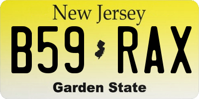 NJ license plate B59RAX