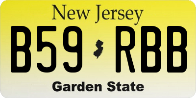 NJ license plate B59RBB