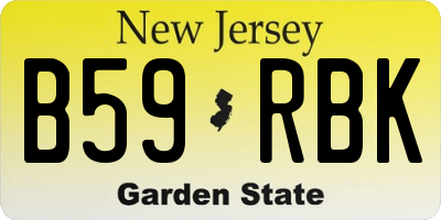 NJ license plate B59RBK