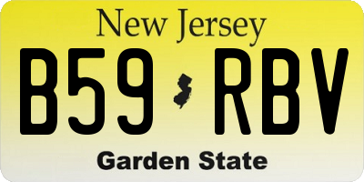 NJ license plate B59RBV