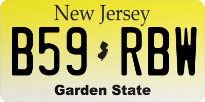 NJ license plate B59RBW