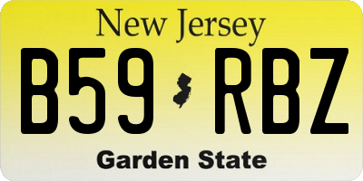 NJ license plate B59RBZ
