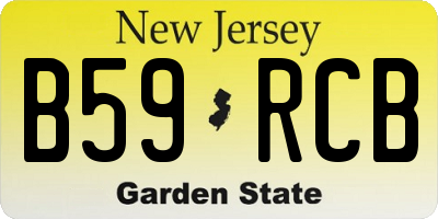 NJ license plate B59RCB