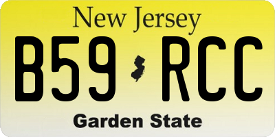 NJ license plate B59RCC