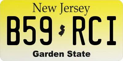 NJ license plate B59RCI