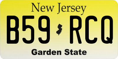 NJ license plate B59RCQ
