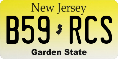 NJ license plate B59RCS