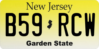 NJ license plate B59RCW