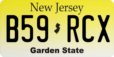NJ license plate B59RCX