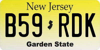 NJ license plate B59RDK