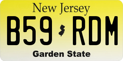 NJ license plate B59RDM