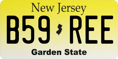 NJ license plate B59REE