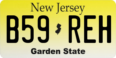 NJ license plate B59REH