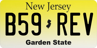 NJ license plate B59REV