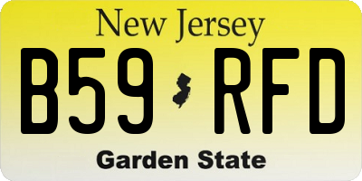 NJ license plate B59RFD