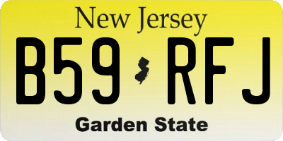 NJ license plate B59RFJ