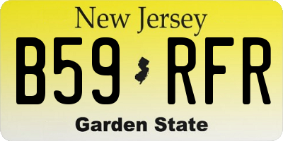 NJ license plate B59RFR