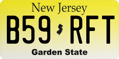 NJ license plate B59RFT