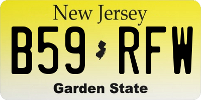 NJ license plate B59RFW