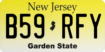 NJ license plate B59RFY