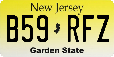 NJ license plate B59RFZ