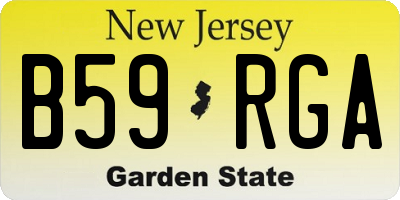 NJ license plate B59RGA
