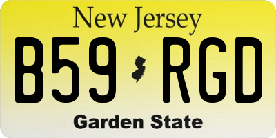 NJ license plate B59RGD
