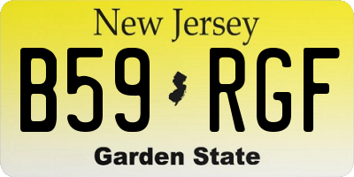 NJ license plate B59RGF