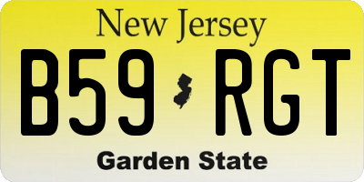 NJ license plate B59RGT